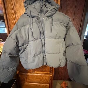 Sebby Charcoal Puffer Jacket with Hood